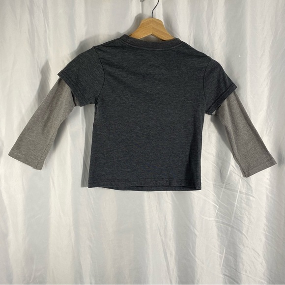 Disney Mickey Mouse Dark Gray and Light Gray Long Sleeve Tee Size 5T - Picture 9 of 16